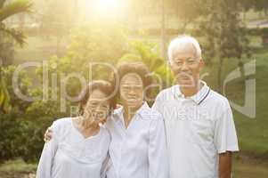 Group portrait of Asian seniors people