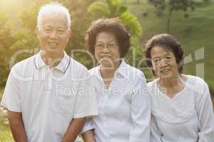 Asian seniors group portrait