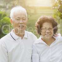 Happy Asian seniors couple