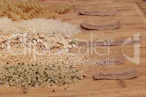 Multiple organic grains