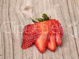 Sliced ripe strawberry