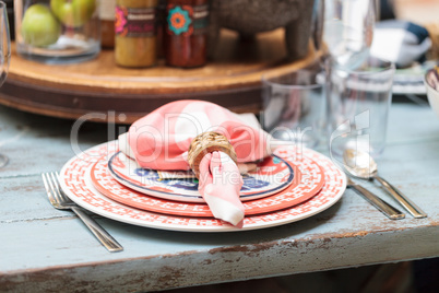 Rustic farm place setting