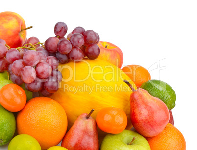 fruit and berries isolated on a white background