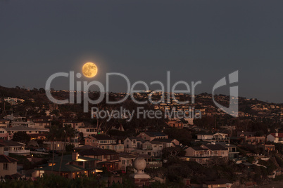 Super moon over Laguna Beach