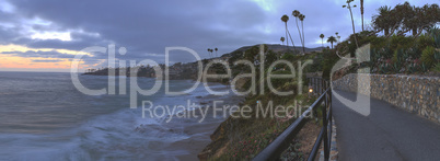 Dark clouds over Diver’s Cove in Laguna Beach