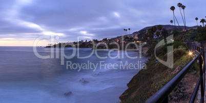 Dark clouds over Diver’s Cove in Laguna Beach