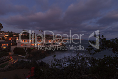 Dark clouds over Diver’s Cove in Laguna Beach