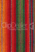 Macro of textured colorful fabric