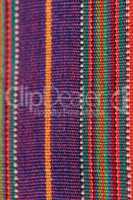 Macro of textured colorful fabric