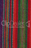 Macro of textured colorful fabric