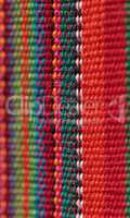 Macro of textured colorful fabric