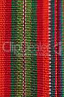 Macro of textured colorful fabric