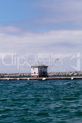 Fishing stand in the harbor