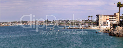 Corona del Mar harbor panoramic view