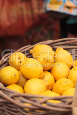 Fresh yellow lemons