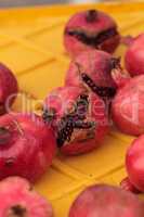 Organic red pomegranates