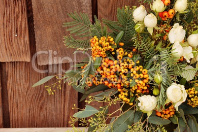 Flower bouquet in a gourd