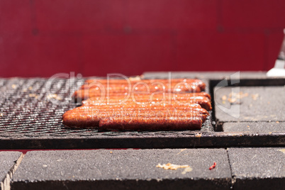 Sausage on a barbecue