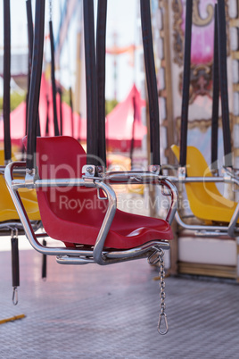 Colorful swing carousel carnival chair ride