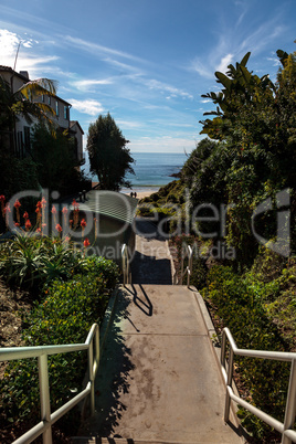 Steps to Shaw’s Cove Beach in Laguna Beach