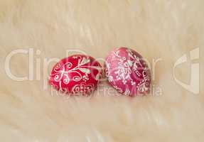 Easter eggs painted in the traditional way