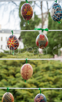 Painted colorful easter eggs