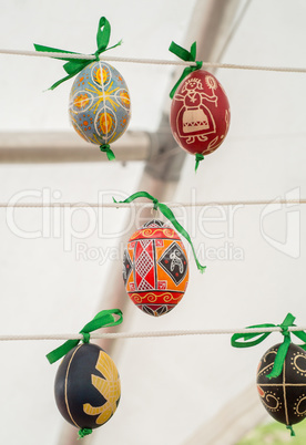 Painted colorful easter eggs