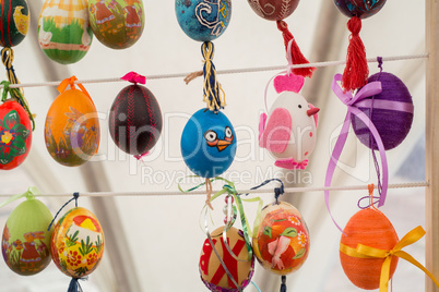 Painted colorful easter eggs