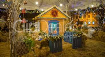 Christmas wooden house