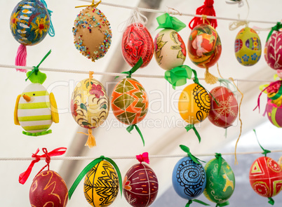 Painted colorful easter eggs