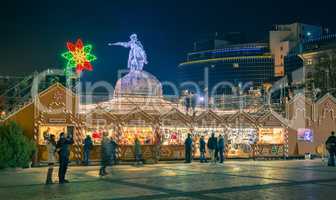 Christmas decorations in Kiev, Ukraine