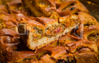 Slice of homemade apple pie