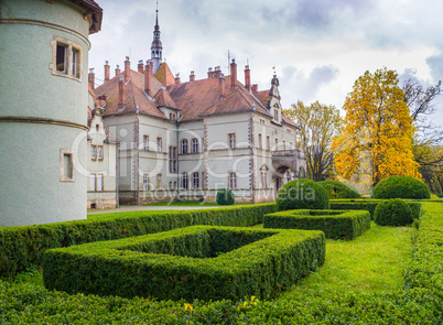 Topiary garden at autumn