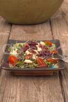Summer salad with micro greens