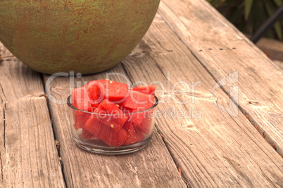 Sliced ripe watermelon