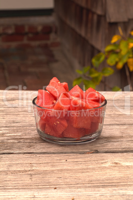 Sliced ripe watermelon