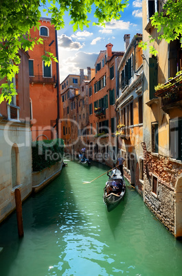 Gondola ride in Venice