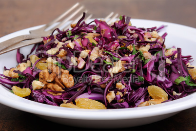 red coleslaw salad