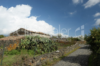 Gebäude bei Castiglione di Sicilia, sizilien