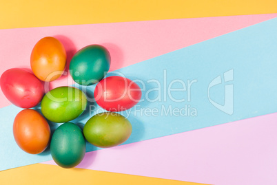 Easter egg decorating colorful backgrounds variety of bright colors