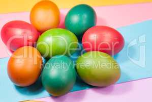 Easter egg decorating colorful backgrounds variety of bright colors
