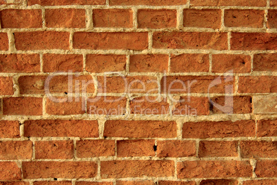 wall from red bricks