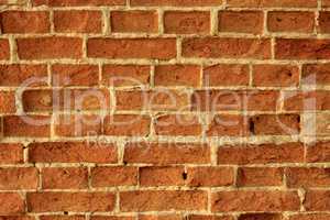 wall from red bricks