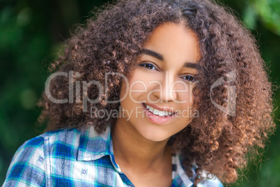 Beautiful Mixed Race African American Girl Teenager