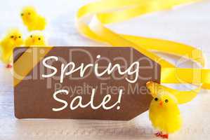 Easter Label, Chicks, Text Spring Sale