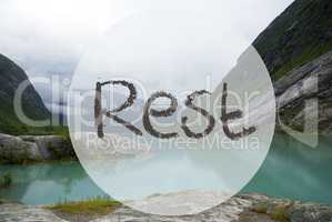 Lake With Mountains, Norway, Text Rest