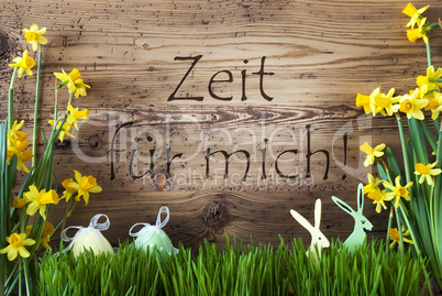 Easter Decoration, Gras, Zeit Fuer Mich Means Time For Me