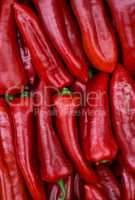 Red paprika peppers closeup