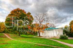 Beautiful landscape at the autumn park