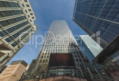 Canary Wharf skyline in London